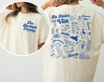 Personalized Italian Family Trip Matching Shirts La Dolce Vita Tshirts Custom Italian Theme Unique Italy Vacation Shirts Andiamo In Italia