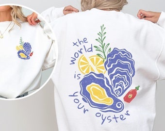 Oyster Shirt Italienisches Sweatshirt Küsten Enkelin Ozean Inspiriert Stil Italienisches Thema Küstenästhetik Tomate Mädchen Altes Geld Ästhetik