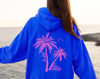 Ocean Sweatshirt Surfer Girl Coconut Girl Clothes Coconut Tree Shirt Clean Girl Aesthetic Mental Health Hoodie Surf Hoodie Beach Hoodies