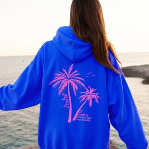 Ocean Sweatshirt Surfer Girl Coconut Girl Clothes Coconut Tree Shirt Clean Girl Aesthetic Mental Health Hoodie Surf Hoodie Beach Hoodies