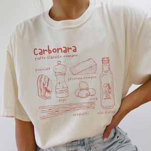Carbonara Roma Pasta Shirt Italian Pride Shirt Italian Pasta Dishes Tomato Girl Summer Rome Foodie Shirt Chef Shirt Italia Shirt Mob Wife