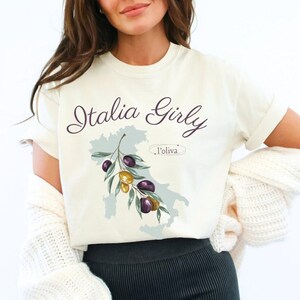 Italien Shirt Olivenzweig Tomate Mädchen Sommer italienisches Stolz Shirt Italien Shirts italienisches T-Shirt italienische Geschenke italienische Sprüche Tomate Mädchen