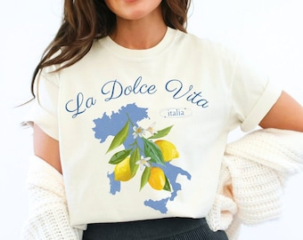 La Dolce Vita Italia Shirt Lemon Shirt Tomato Girl Summer Italian Pride Shirt Italy Shirts Italian T Shirt Italian Gifts Lemon Gifts