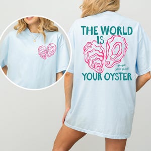 Oyster Shirt Italian Coastal Summer Tee Old Money Aesthetic Fisherman Aesthetic Seafood Festival Tshirt Tomato Girl Summer Gift For Her Chambray