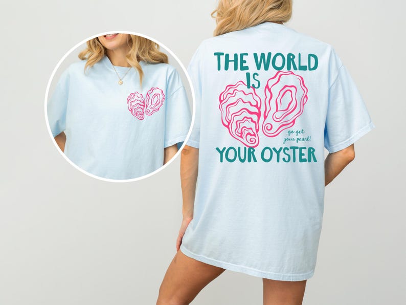 Oyster Shirt Italian Coastal Summer Tee Old Money Aesthetic Fisherman Aesthetic Seafood Festival Tshirt Tomato Girl Summer Gift For Her Chambray
