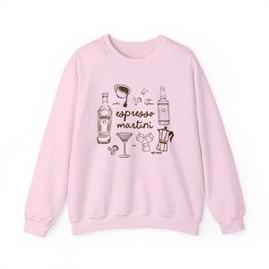 Martini Sweatshirt Espresso Martini Shirt Lustiges Kaffee Shirt Altes Geld Ästhetik Espresso Martini Geschenk Espresso Martini Rezept T-Shirt Light Pink