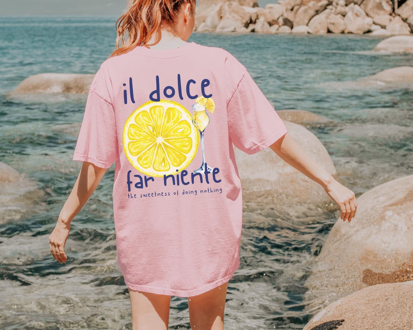 Italia Lemon Button Down Top