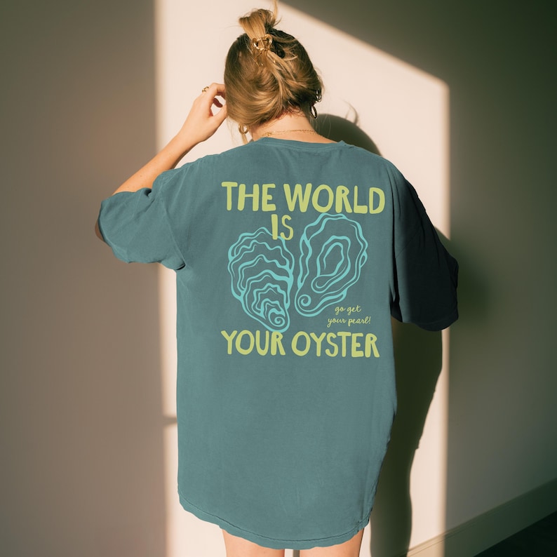 Oyster Shirt Italian Coastal Summer Tee Old Money Aesthetic Fisherman Aesthetic Seafood Festival Tshirt Tomato Girl Summer Gift For Her Blue Spruce