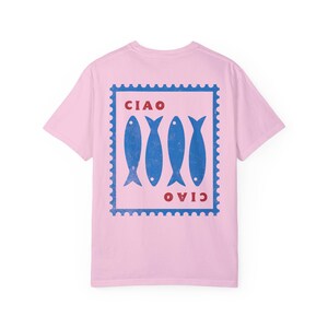Ciao Sardine Shirt Tomato Girl Summer Tinned Fish Italian Shirt Coastal Aesthetic Sardines Ocean Inspired Style Coastal Granddaughter Blossom