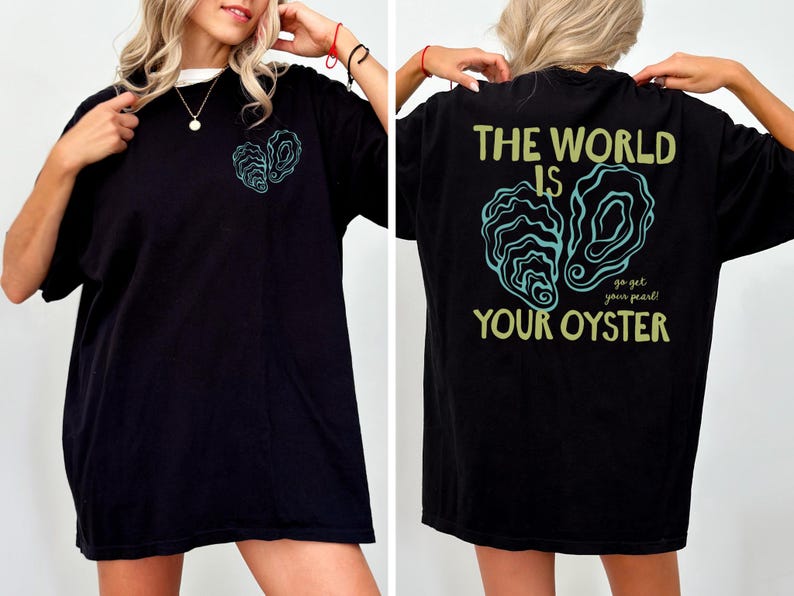 Oyster Shirt Italian Coastal Summer Tee Old Money Aesthetic Fisherman Aesthetic Seafood Festival Tshirt Tomato Girl Summer Gift For Her Black