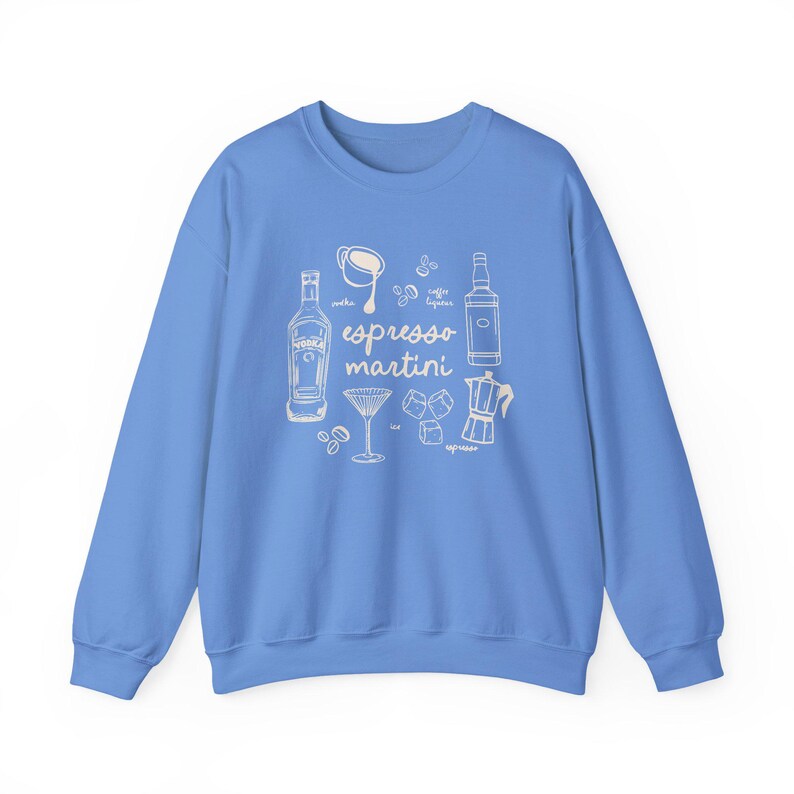 Martini Sweatshirt Espresso Martini Shirt Lustiges Kaffee Shirt Altes Geld Ästhetik Espresso Martini Geschenk Espresso Martini Rezept T-Shirt Carolina Blue