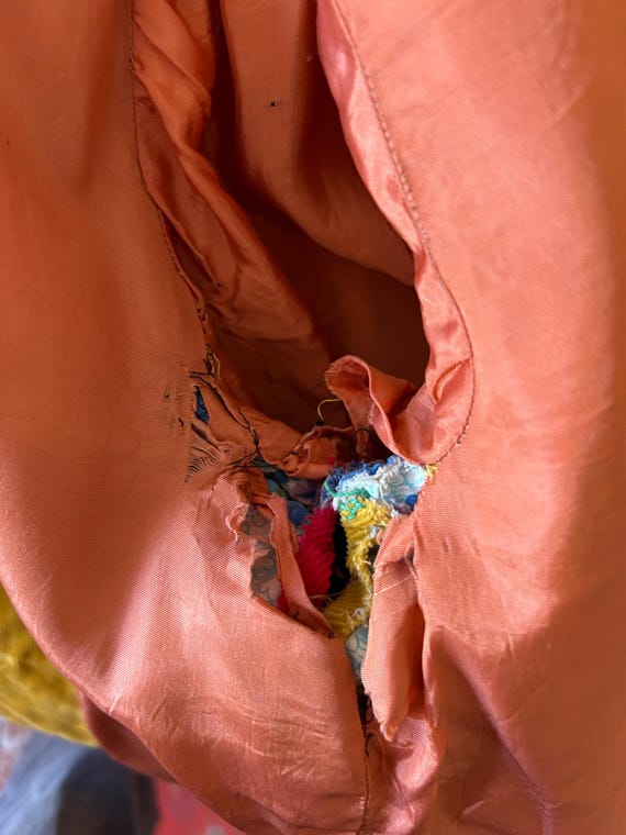 Handmade Patchwork corduroy jacket silk lining 19… - image 9