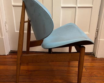 Par de sillas vintage de estilo concha de mediados de siglo, atribuidas a Seymour James Wiener para Kodawood.