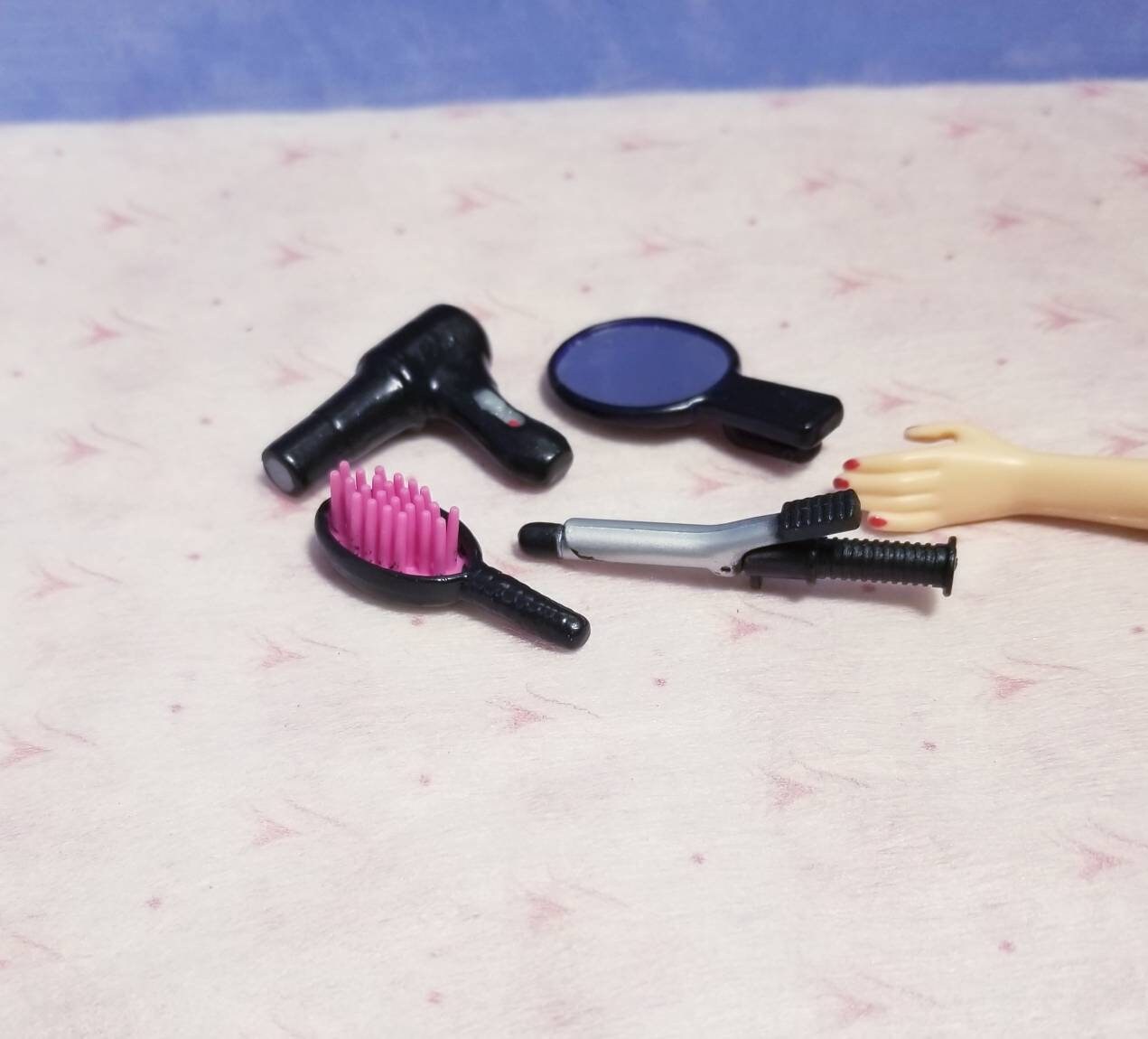 Barbie HAIR ACCESSORIES Curling Iron Blow Dryer Brush Mirror | Etsy