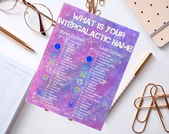 Best Seller - What Is Your Intergalactic Name Printout