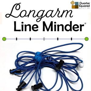 LONGARM LINE MINDER® - Das Knebel- und Stretch-Schnur-System zum Laden von Quilts Square und Straight. Langarm-Zubehör für das Maschinen-Quilten.