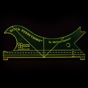 DITCH EVERYTHING®  1/4&quot; Acrylic Ruler Template for Longarm and Domestic Machine Quilting.