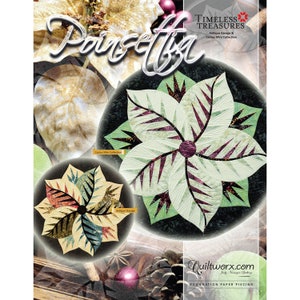 Patrón de colcha con piezas de papel de QUILTWORX - POINSETTIA de Judy Niemeyer Foundation
