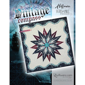 QUILTWORX - Patrón VINTAGE COMPASS por Judy Niemeyer Foundation Paper Pieced Quilt Pattern