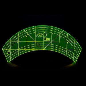 CURVE IT Echo® 12 - 1/4&quot; Acrylic Ruler Template for Longarm and Domestic Machine Quilting.
