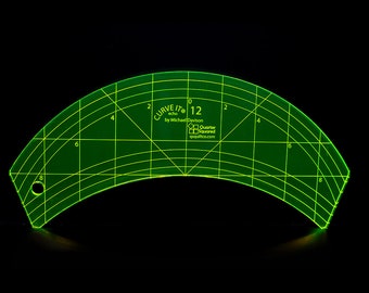 CURVE IT Echo® 12 - 1/4" Acrylic Ruler Template for Longarm and Domestic Machine Quilting.