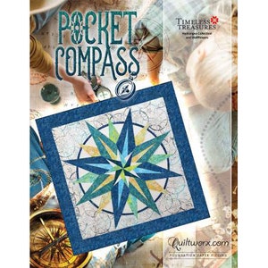Patrón QUILTWORX - POCKET COMPASS de Judy Niemeyer Foundation Patrón de colcha con piezas de papel
