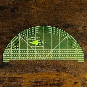 Ruler Work 101® 1/4" Acrylic Ruler Template for Longarm and Domestic Machine Quilting.