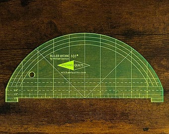 Ruler Work 101® 1/4" Acrylic Ruler Template for Longarm and Domestic Machine Quilting.
