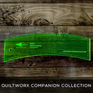 Daisy DITCH & ECHO® -  1/4&quot; Acrylic Ruler Template for Machine Quilting. Quiltworx Companion Collection by Michael Quilts