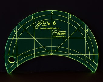 CURVE IT Echo®  6 - 1/4" Acrylic Ruler Template for Longarm and Domestic Machine Quilting