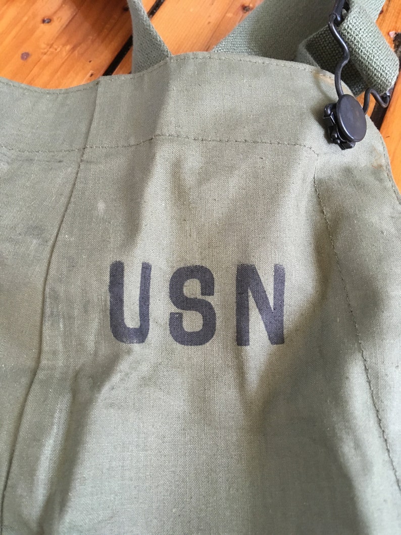 1940\u2019s USN US Navy cinch waist Deck coveralls sz small Vintage WWII Green Overalls