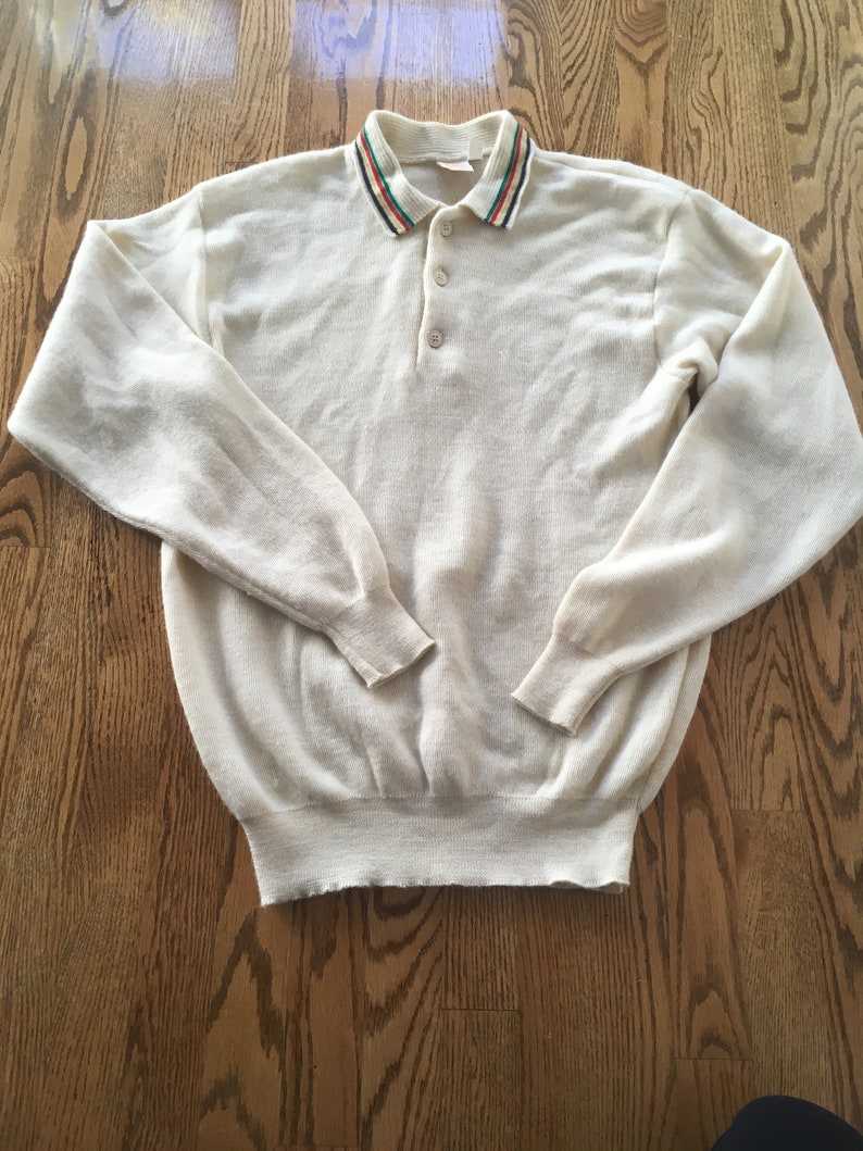 Rare Vintage Hudsons Bay Sweater Classic Stripes 3 Button Etsy