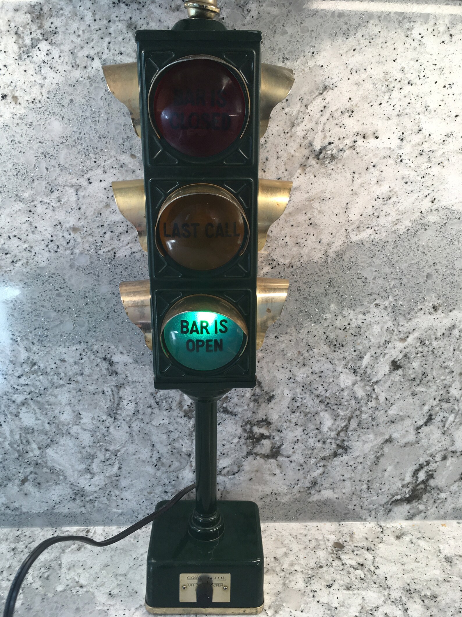 Vintage 1960s Stoplight Bar light Bar is open Last call Etsy