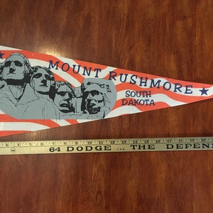 Vintage Mount Rushmore Pennant South Dakota