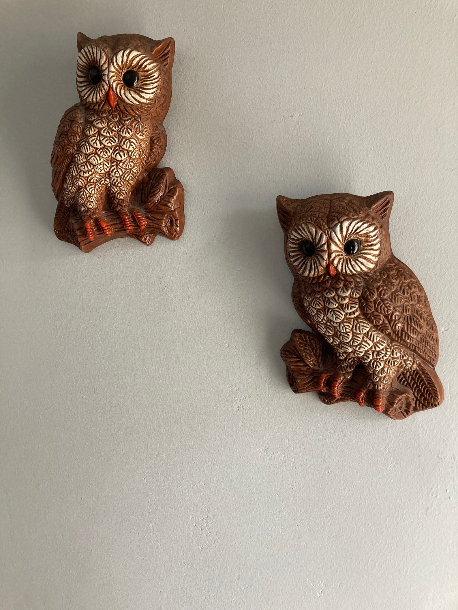 Vintage Owl Wall Decor Cute Owls Owl Pair Etsy