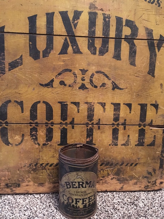 Vintage Berma Coffee Tin Choice Mountain Grown Etsy