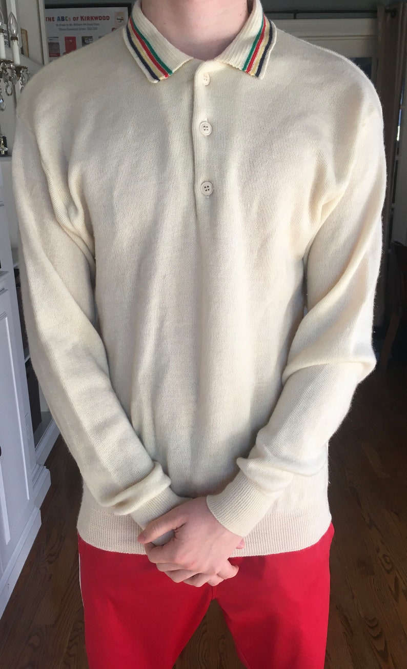 Rare Vintage Hudsons Bay Sweater Classic Stripes 3 Button Etsy