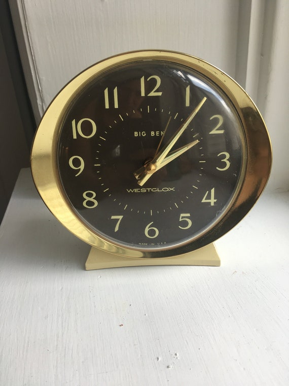 Vintage Westclox Big Ben Wind Up Alarm Clock 58055 Ivory