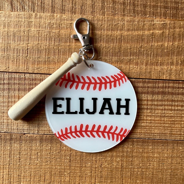 Custom Bag Tag Baseball Etsy