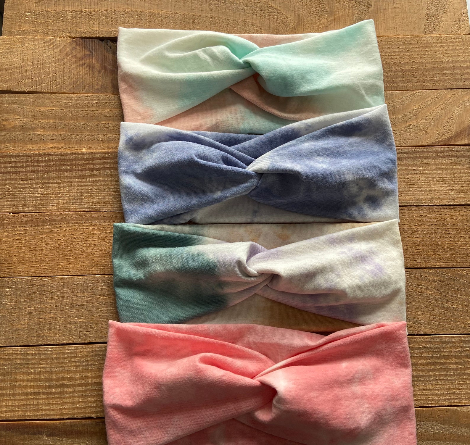 pastel tie dye headband