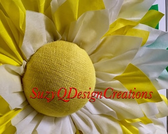 Sunflower wreath, yellow flower wreath, spring wreath, house warming wreath