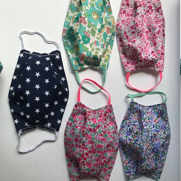 Masque pour enfants à partir de 6 ans, réalisé en coton Liberty London / NORME AFNOR