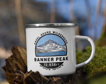 Enamel Camp Mug - Mountain Mug Series - Banner Peak