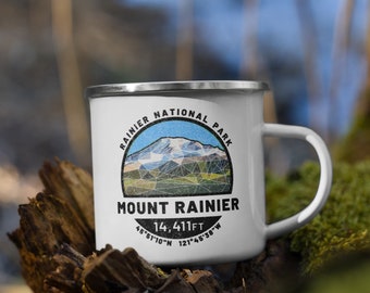 Enamel Camp Mug - Mountain Mug Series - Mount Rainier