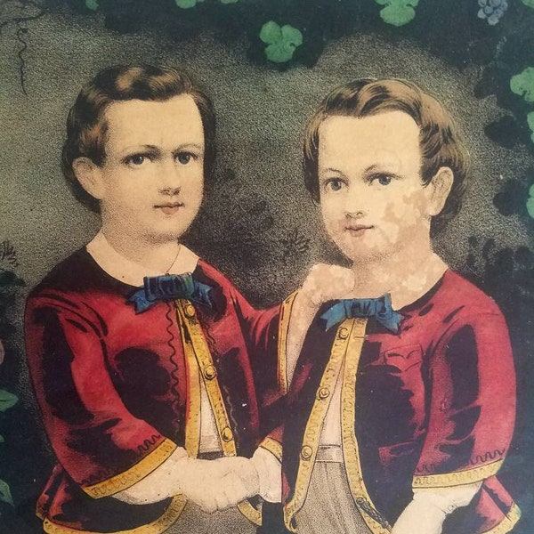 Lithograph Print The Little Brothers