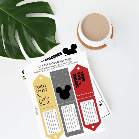 disney luggage tags printable