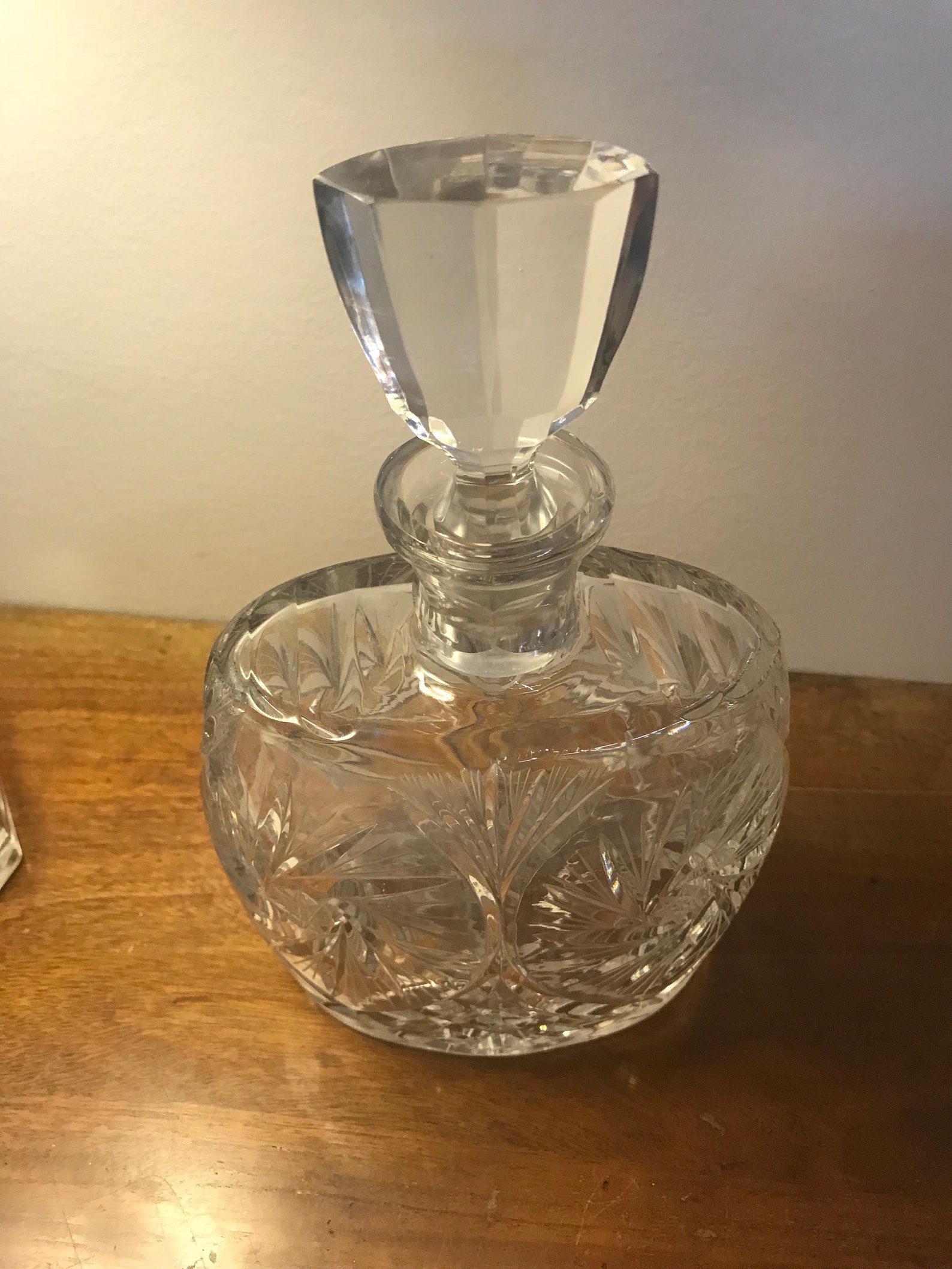 American Brilliant Cut Crystal Decanter Etsy