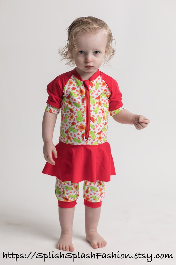 baby girl long sleeve swimwear