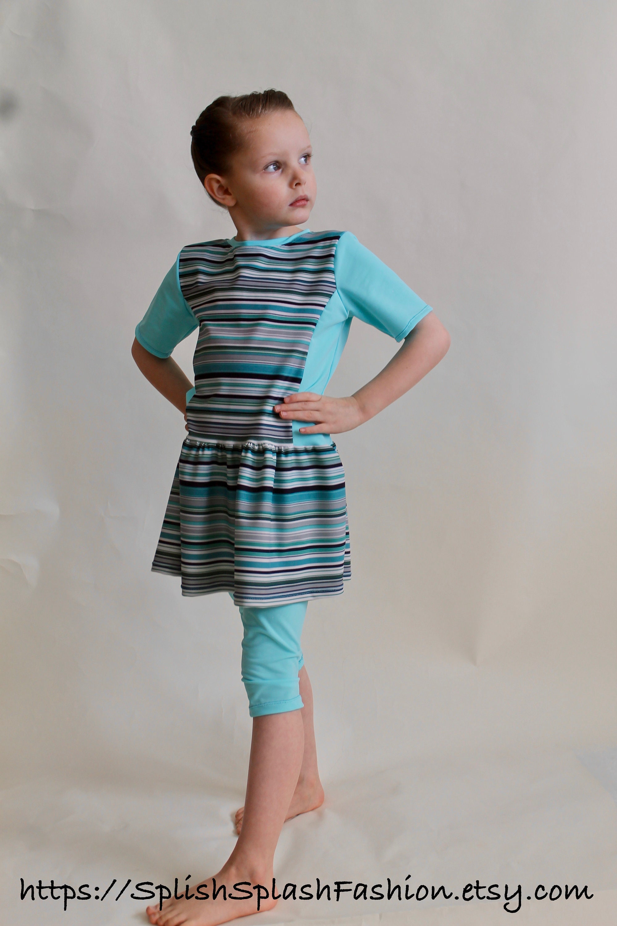 swim dress with leggings