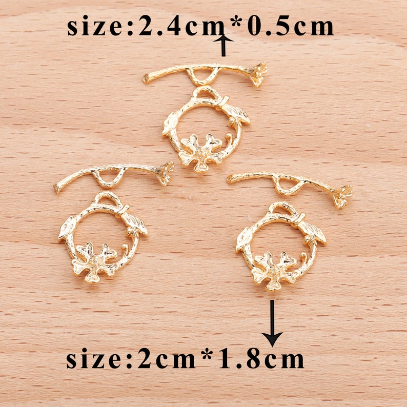 GUFEATHER M728,jewelry accessories,18k gold plated,connector,copper metal,charms,hand made,jewelry making,diy jewelry,10pairlot